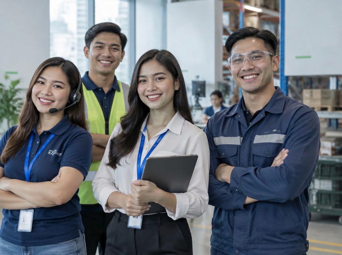 MCA-deployed workers in customer service, warehouse, office and factory roles